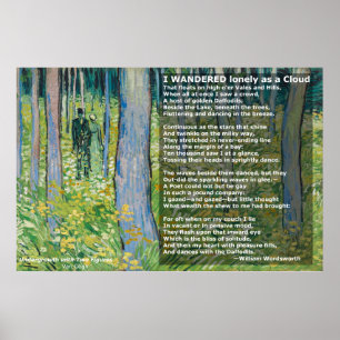 Wordworth vill ha ensam som moln/daffodils poster