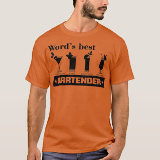 Wordx27s Bästa Bartender 2 T Shirt