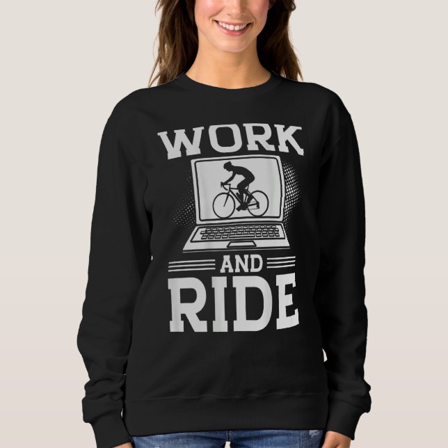 Work And Ride Backprint Cycling T Shirt (Framsida)
