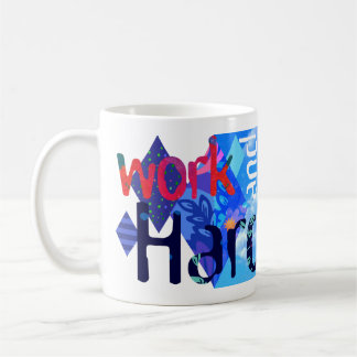 "Work&Be" blå mugg