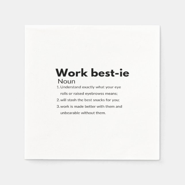 Work Bestie Boxy Pappersservett (Framsidan)