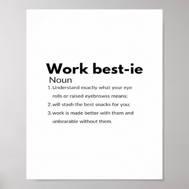 Work Bestie Boxy Poster (Framsidan)