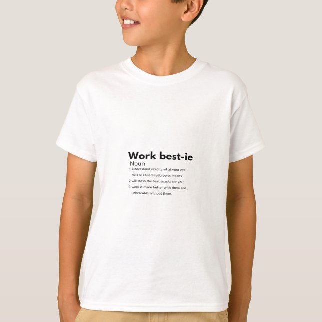 Work Bestie Boxy T Shirt (Framsida)