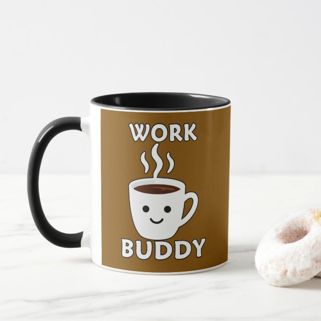 Work Buddy Coffee Cute Design – Office Humor Shirt Mugg (Med munk)