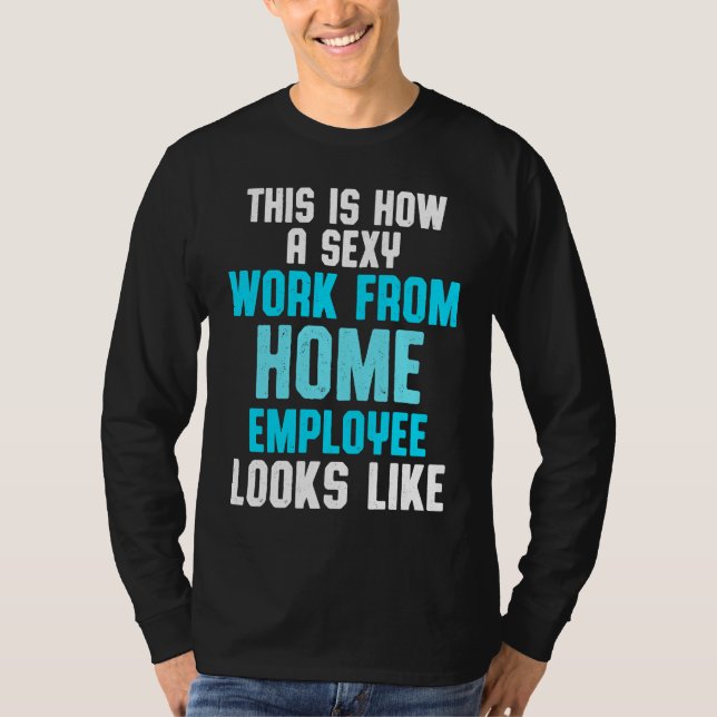 Work From Home Flag Remote Working Employee T Shirt (Framsida)