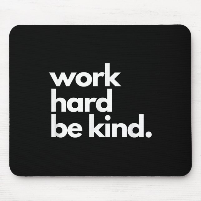 Work Hard Be Kind Insrational Motivational Workout Musmatta (Framsidan)