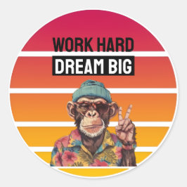 WORK HARD DREAM BIG RUNT KLISTERMÄRKE