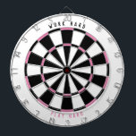 "WORK HARD PLAY HARD" Office Game Room Black/Rosa Darttavla<br><div class="desc">Vill du locka dina anställda att komma in på kontoret? Låt dem arbeta hårt och spela hårt på kontoret! Förbättra ditt spelrum på kontoret med den här ritytan med ditt företags varumärke färg och texten "WORK HARD" överst och "PLAY HARD" på grund. Uppmuntra dina anställda att samarbeta med sina medarbetare...</div>