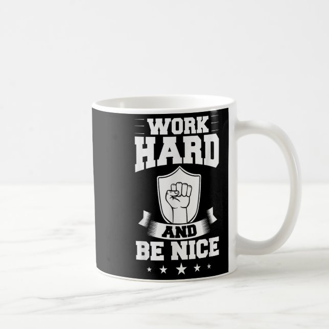 Work Hard Quotes Insration Motivational Saying  Kaffemugg (Höger)