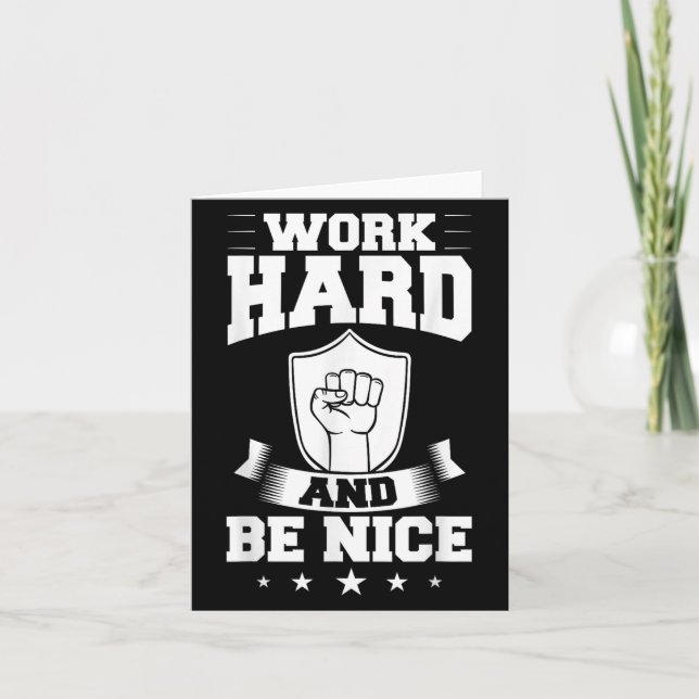 Work Hard Quotes Insration Motivational Saying  Kort (Framsida)