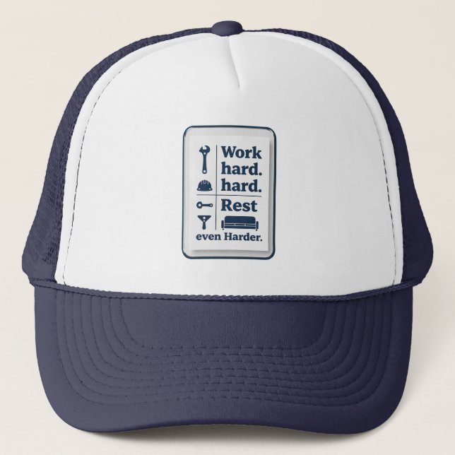 Work Hard Rest Even Harder Minimal Worker Design Keps (Framsida)