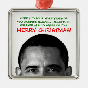 Work Harder jul Barack Obama Julgransprydnad Metall