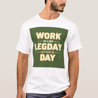 Work is like leg day every day t shirt
