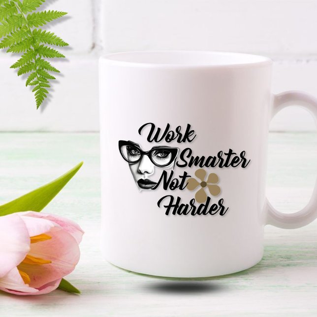 Work Smarter Not Harder - Classy Woman Kaffemugg (Skapare uppladdad)