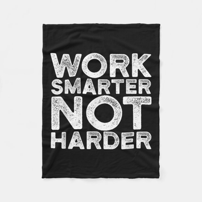 Work Smarter Not Harder Motivational Apparel  Fleecefilt (Framsidan)
