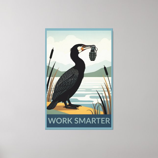 Work smarter poster canvastryck (Framsida)