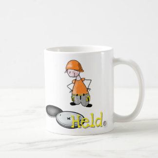 Worker Bauarbeiter Mug Tasse Straßenbau Comic Kaffemugg