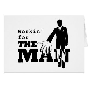 Workin för manen hälsningskort
