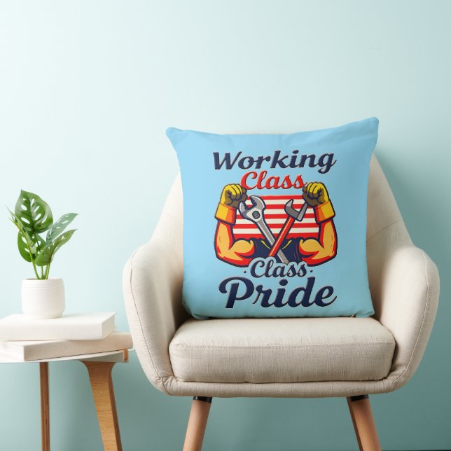 Working Class Pride Strong Arms Design Kudde (Stol)