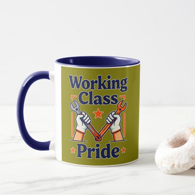 Working Class Pride Tools and Strength Design Mugg (Med munk)