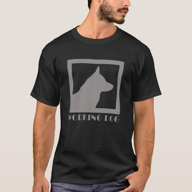 Working Dog German Shepherd T Shirt (Framsida)