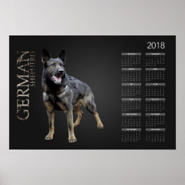Working German Shepherd Hund - GSD Calendar 2018 Poster