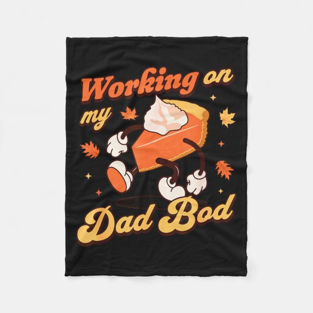 Working On My Dad Bod - Thanksgiving Pregnancy Ann Fleecefilt (Framsidan)