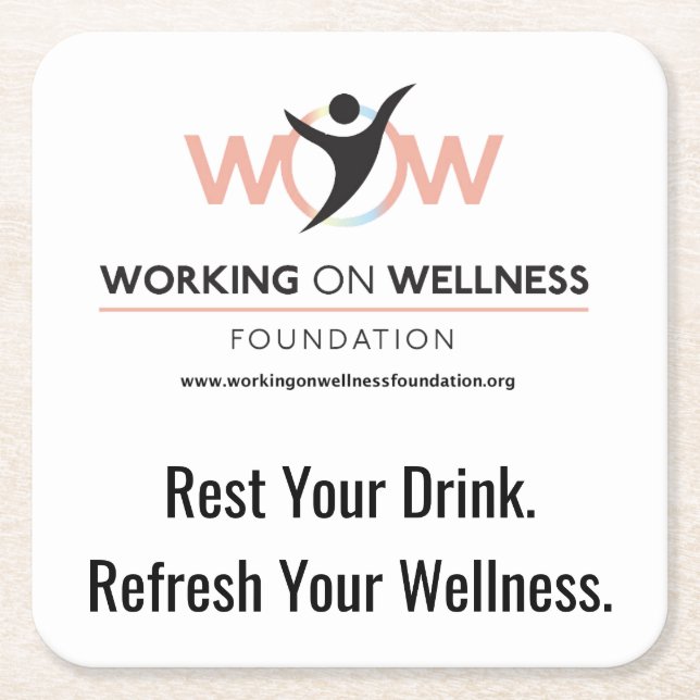 Working On Wellness Foundation Skyddande underlägg Papper Kvadrat (Framsidan)