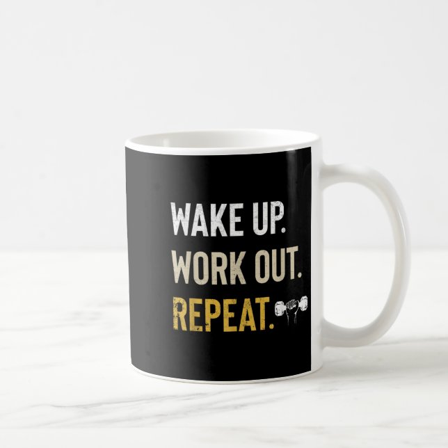 Workou Wake Up Insrational And Motivational Gym Gi Kaffemugg (Höger)