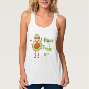 Workout Avocado Shirt Linne Med Racerback