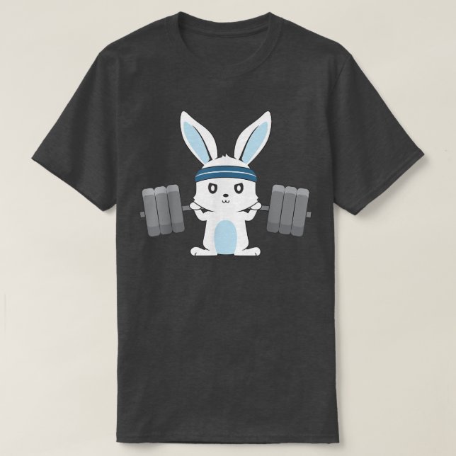 Workout Bunny Gym Älskare 1402 T Shirt (Design framsida)