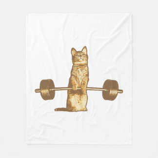 Workout Cat Deadlift Fleecefilt