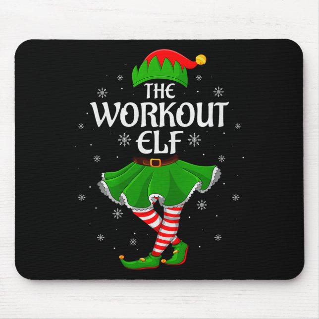 Workout Elf Christmas Family Girls Women Elf Squad Musmatta (Framsidan)