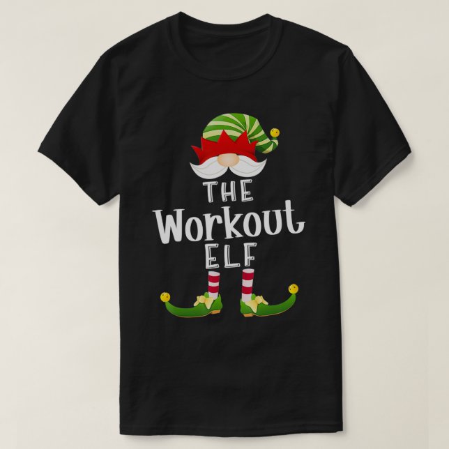 Workout Elf Group jul Funny Pajama Party 1 T Shirt (Design framsida)