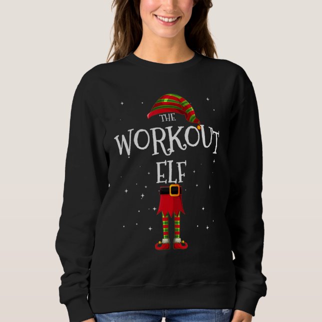 workout Elf Group Matching Family Christmas  2 T Shirt (Framsida)