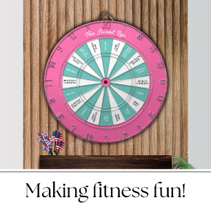 Workout Fitness Darts Game Rosa och Turcos Darttavla
