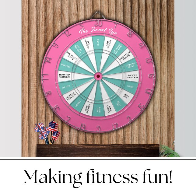 Workout Fitness Darts Game Rosa och Turcos Darttavla (Skapare uppladdad)