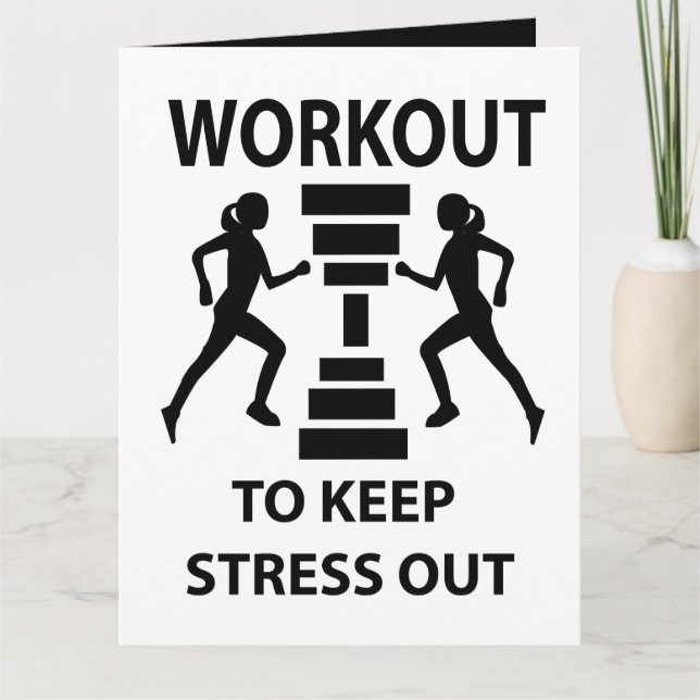 Workout Fitness Exercise Hälsning Kort (Framsida)
