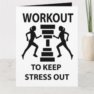Workout Fitness Exercise Hälsning Kort
