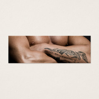 Workout Fitness Gym Toned Muscular Male Chest Pecs Litet Visitkort