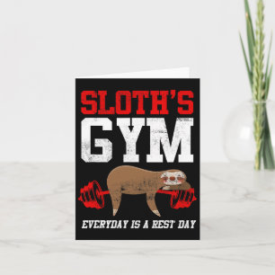 Workout Fitness Sloth's Gym Varje dag är vilodag Kort