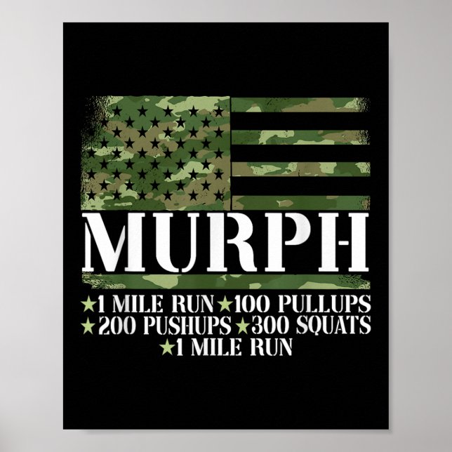 Workout för Murph Memorial Day Poster (Framsidan)