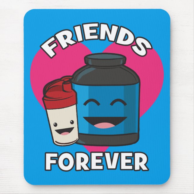 Workout Friends Forever - Cute Kawaii Funny Gym Musmatta (Framsidan)