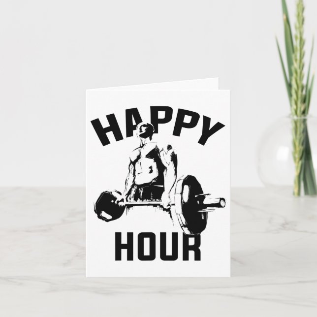 Workout Funny Deadlift Gym Motivational Weight Lif Kort (Framsida)