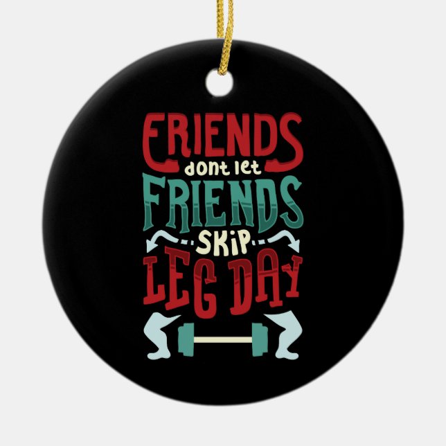 Workout Gym Gift Julgransprydnad Keramik (Framsidan)