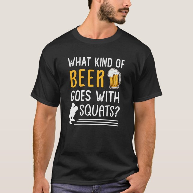 Workout Gym Meme For Beer Squats Joke  2 T Shirt (Framsida)