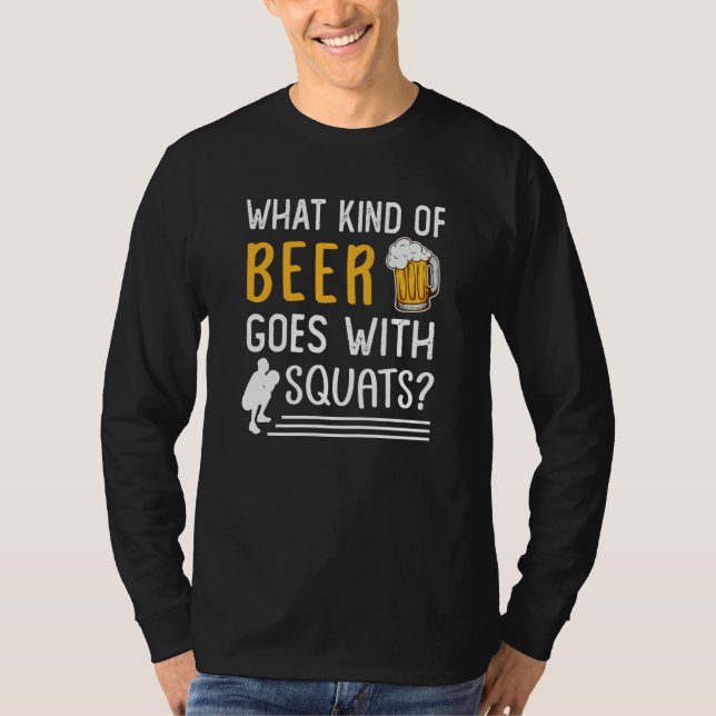 Workout Gym Meme For Beer Squats Joke  2 T Shirt (Framsida)