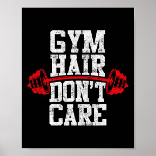 Workout Gym Weight Lyft Bodybuilding Gym Hair D Poster
