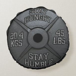 Workout - håll dig Hungrig, håll dig ödmjuk - Bloc Rund Kudde