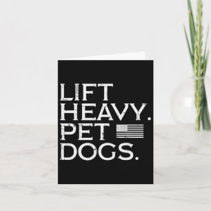 Workout Hiss Heavy Pet Hundar US Flagga Gym Fitnes Kort